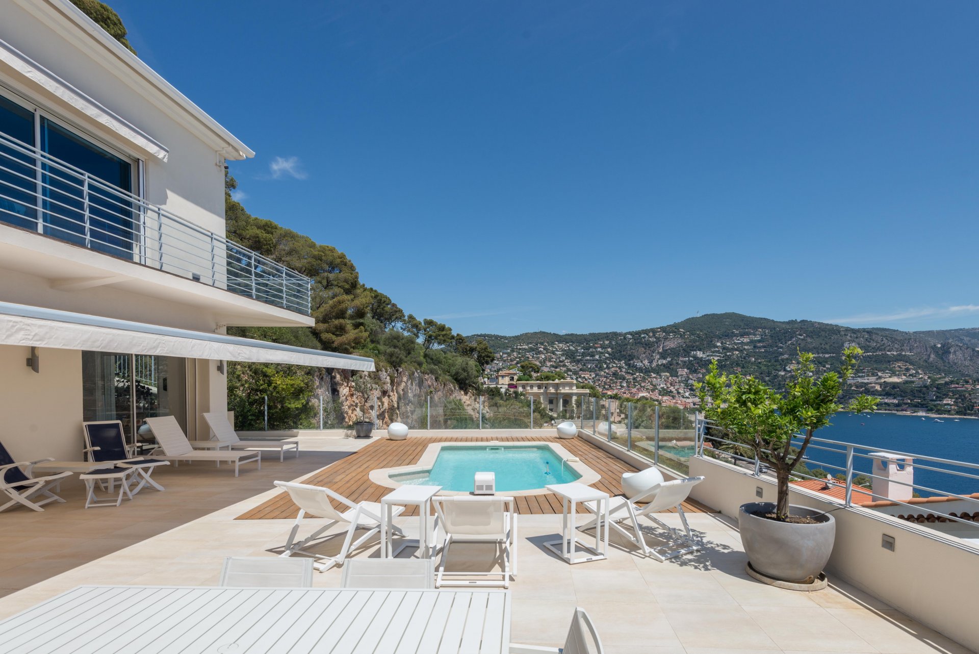 A modern style  villa overlooking Cap Ferrat